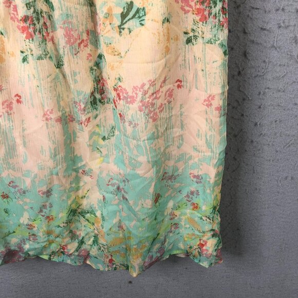Sundance Dress Womens 4 Multicolor Silk Floral Cap Sleeve Lined Pastel Midi - Picture 16 of 16